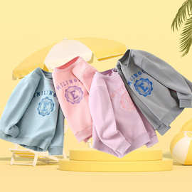 儿童圆领秋冬新款宝宝小学生内搭外穿保暖男童女童中大童卫衣童装