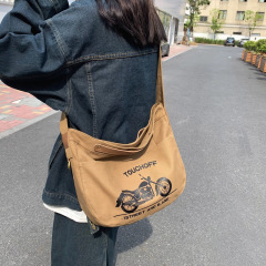 2022 New Autumn High-end Versatile Shoulder Casual Crossbody Bag Fashionable Canvas Wide Shoulder Strap Simple Women&rsquo;s Bag