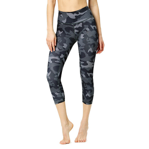 Amazon New Print Yoga Pants for Women, European and American Yoga Wear, Seven-Foot Yoga Pants, High-Elasticity and Breathable Exercise Fitness Pants