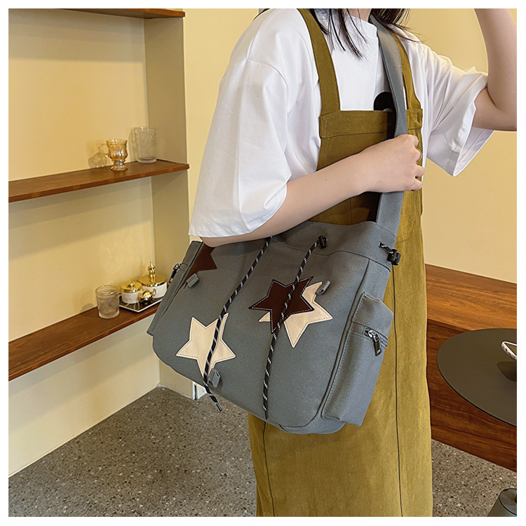 Women's Shoulder Bag Simple Stylish Large Capacity Canvas Crossbody_voghion.com