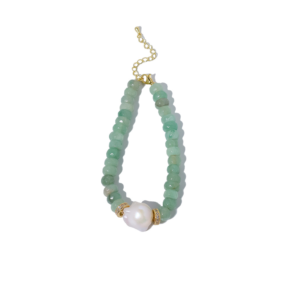 2025 pulseras de perlas de agua dulce naturales pulseras verdes elegantes para enviar a amigos accesorios de regalo de nicho
