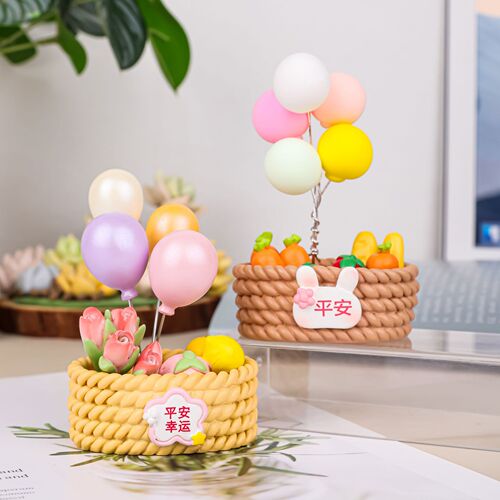 New flowerpot elf cute cactus potted balloon flower basket flower ornaments desktop decoration car ornaments