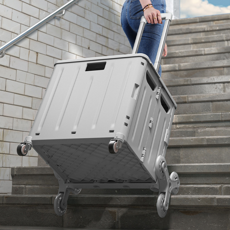 Camping Car home shopping cart trunk outdoor trolley supermarket shopping cart portable folding stall trolley