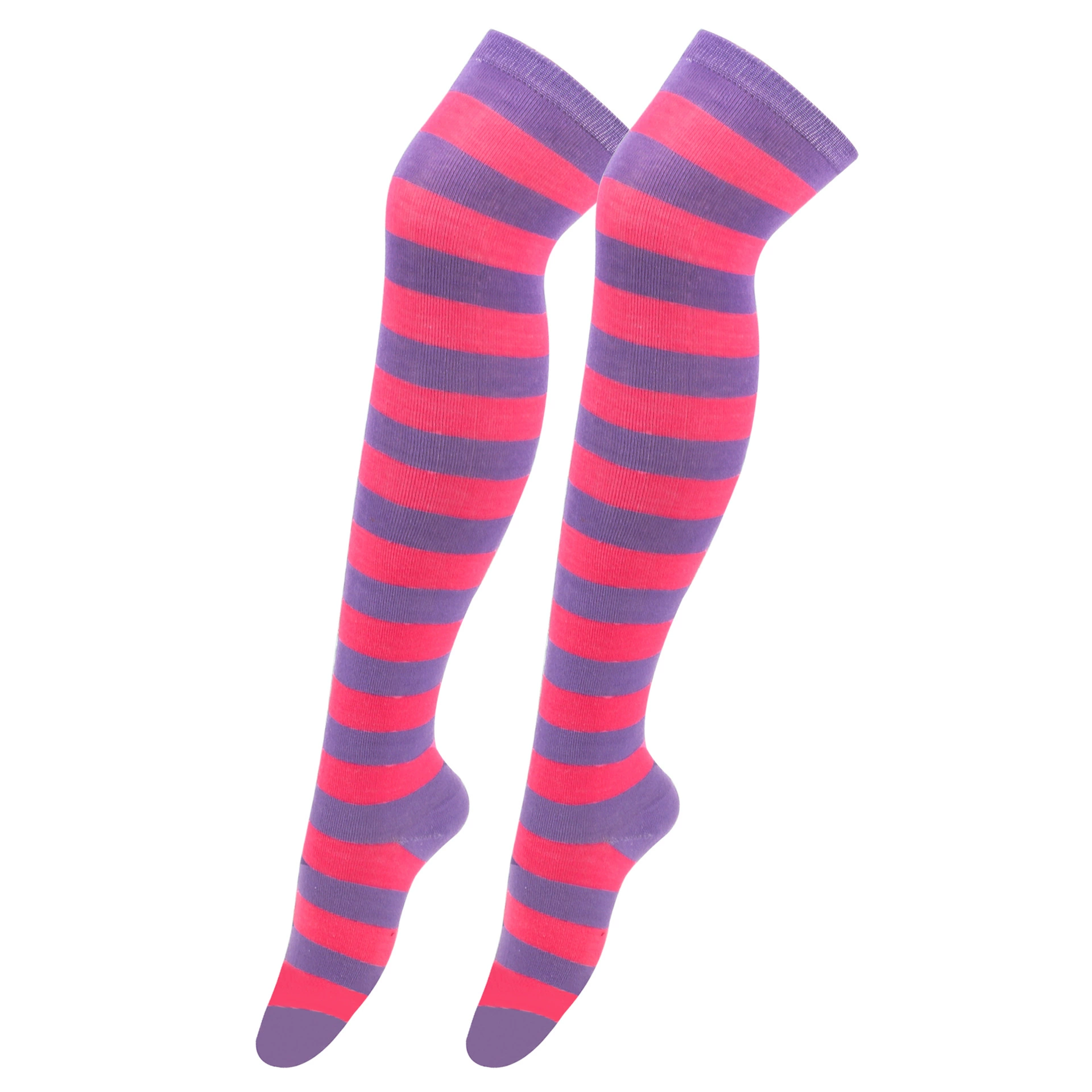 Knee-high Socks Japanese Style, Striped Cosplay & Halloween, Tube 50 cm, Polyester