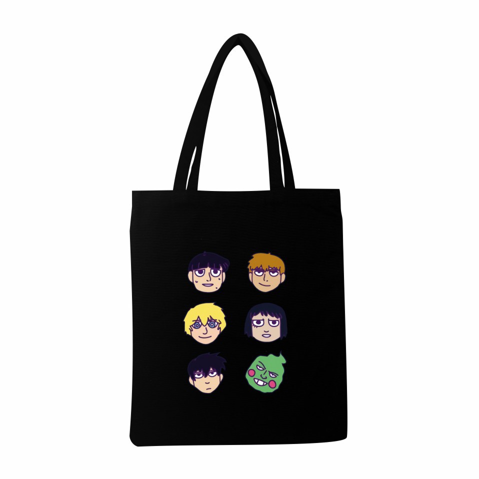 跨境2022新日漫 Mob Psycho 100 帆布袋手提袋跨境外贸一件代发帆