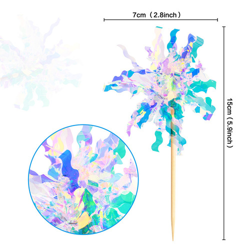 Cake decoration rain silk plug-in Korean ins style colorful flag birthday festival plug-in card Xiaohongshu baking plug-in label