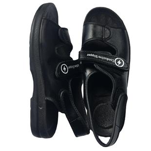 Anti-static shoes PU black dust-free sandals workshop work heel with soft bottom thickened yellow standard ESD static slippers