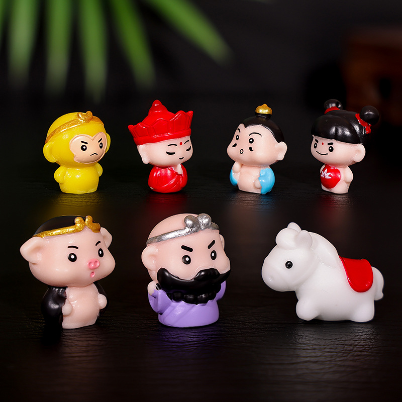 Micro landscape, cartoon doll, decorations, journey to the west