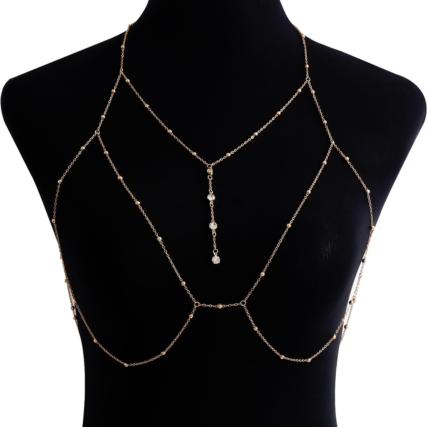 Body Chain Classification Sexy Geometric Metal Plating Inlay Rhinestones Women's Chain Belts