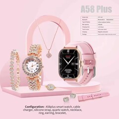 クロスボーダー小売起爆金A58 Plusスマート腕時計bluetooth通話GT4小衆の美しい女性アクセサリーセット
