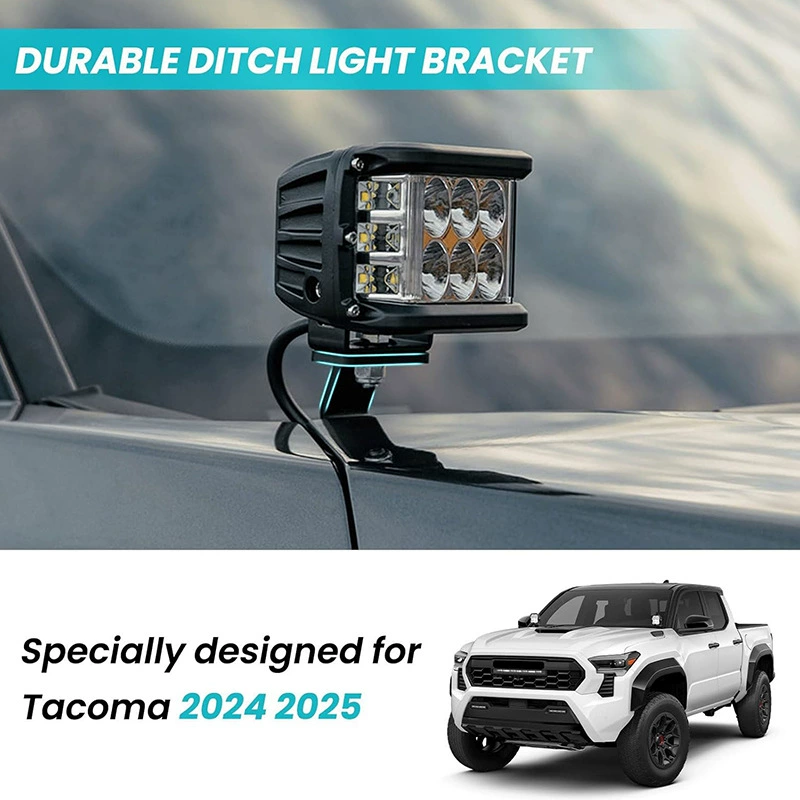 Подходит для 2024 года Toyota Tacoma крепление шарнира капота A-стойка светодиодная подсветка рабочий свет