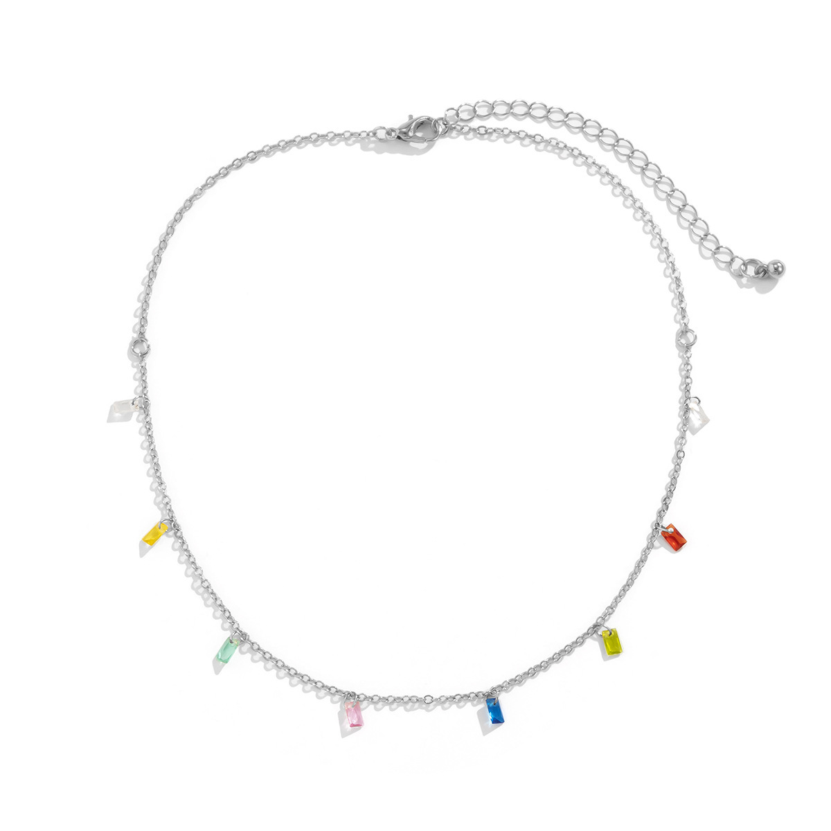 Bohemian Colorful Crystal Pendant Necklace With Tassels And Stars_voghion.com
