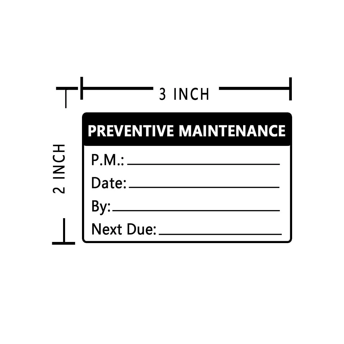Наклейки для профилактического обслуживания с верхней этикеткой, клейкие виниловые этикетки 3x2 дюйма, 200 листов в упаковке