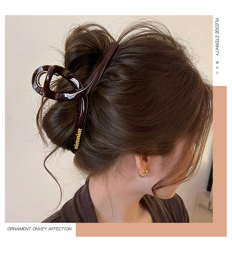 Korean Style Haarklammer Herbst/Winter groß für dickes Haar Hinterkopf Hai-Klammer Premium Haarspange zum Hochstecken Haarklip