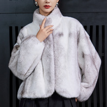 2024新貂皮大衣真貂皮女年轻款短款水貂皮草女整貂短二毛外套海宁