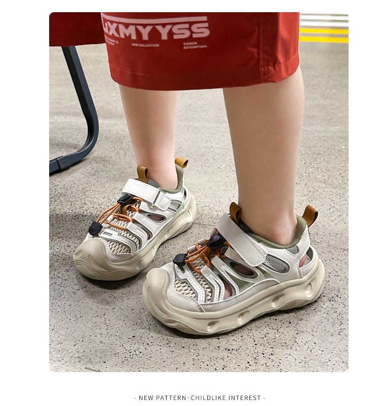 Lightweight Breathable Childrens Sandals Closed Toe Beach Shoes_voghion.com