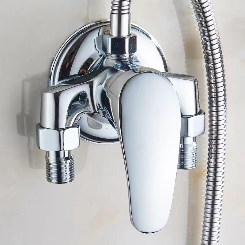 Copper surface-mounted shower triangle shower faucet copper mixing valve solar water heater shower mixing valve faucet
