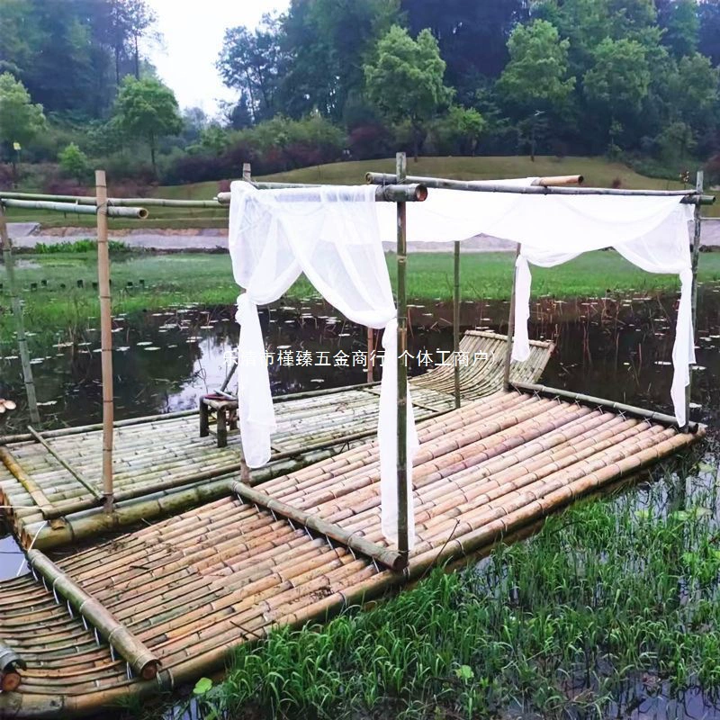 Одно- и двухпалубный бамбуковый плот, бамбуковая лодка для рафтинга, штурмовая лодка, водный бамбуковый плот, рыбацкая лодка, производитель бамбуковых изделий