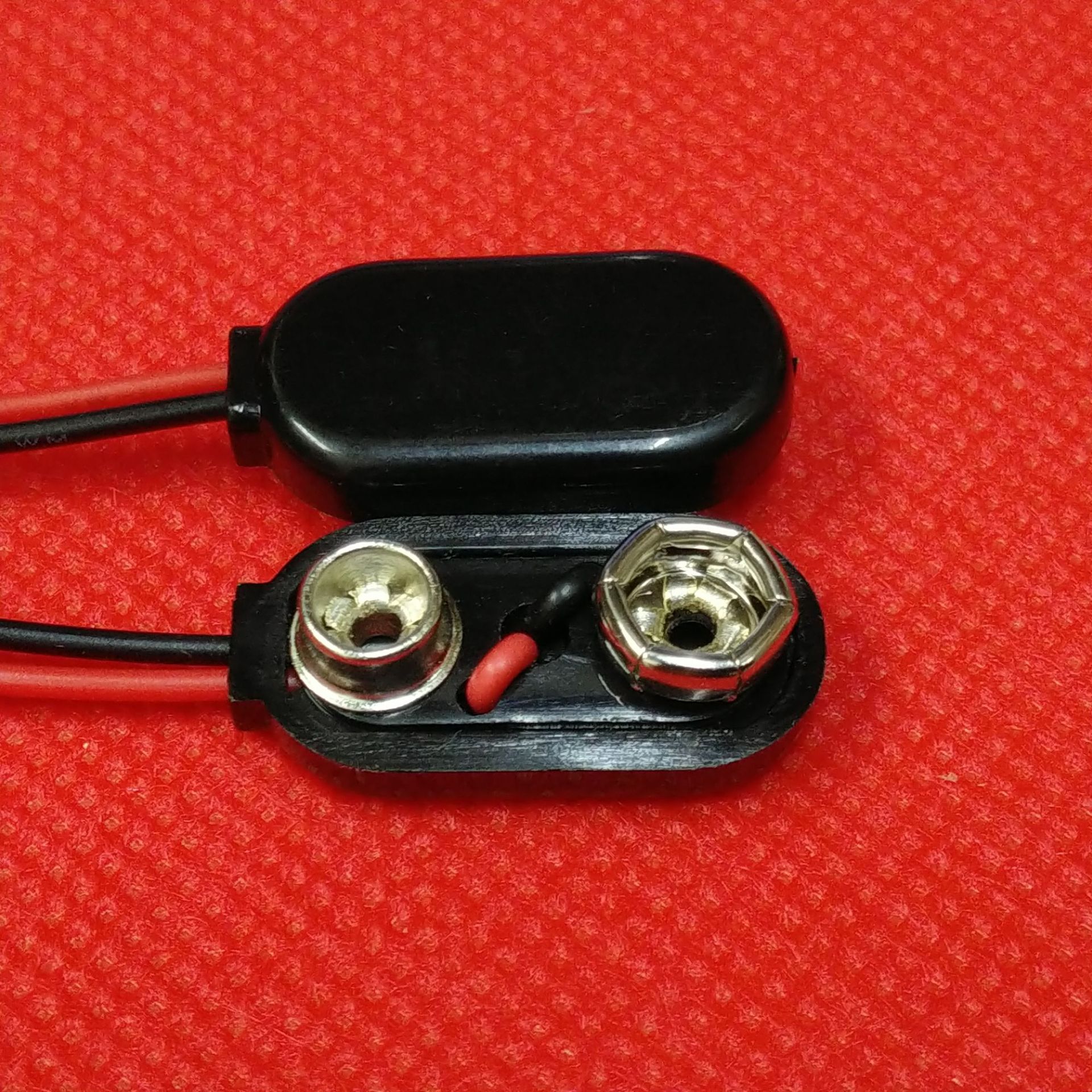 9V电池硬扣9V电池正负极连接线磷铜电池扣电池帽批发