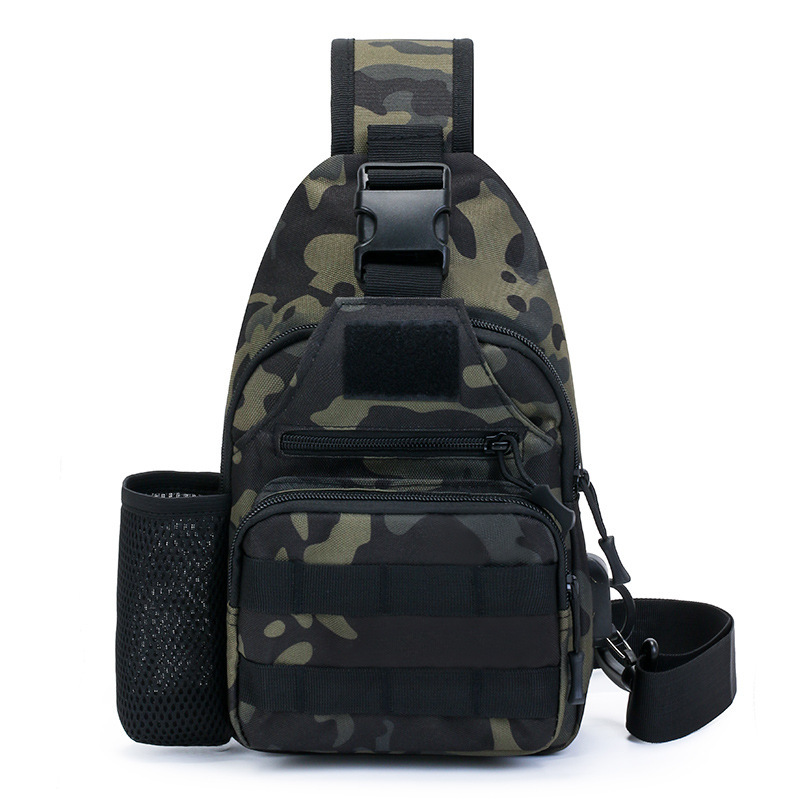 Bolso de pecho de los hombres crossbody bolsa de camuflaje multifuncional mochila táctica al aire libre crossbody bolsa de lona ocio deportes bolsa Luya