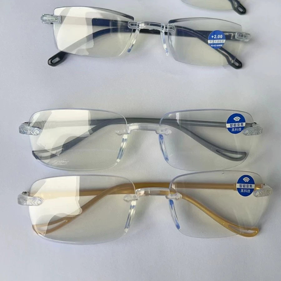 Складной умный зум-очков Frameless glasses, анти-синий свет, гранёный край — модели 9352/9430
