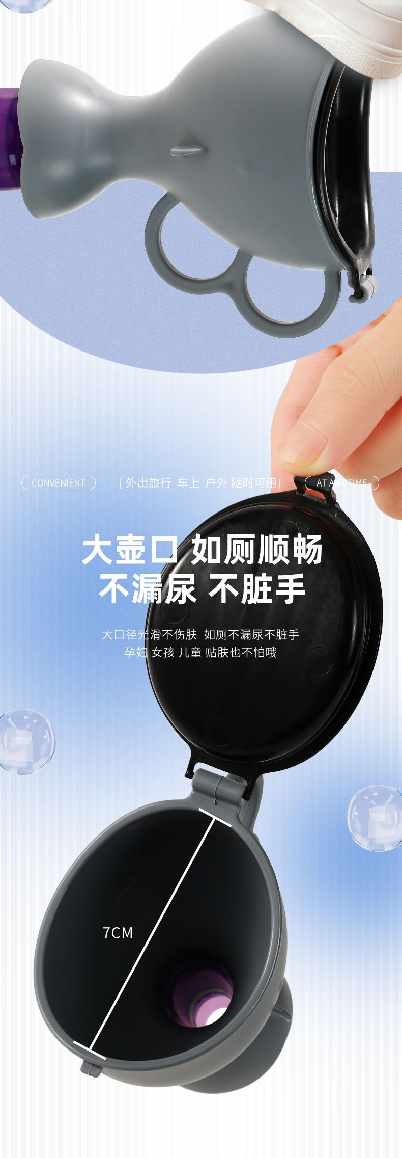 Car Urinal Traffic Jam Artifact for Men and Women Portable Standing Emergency Urinal Car Urine Collector for the Elderly and Kidsren