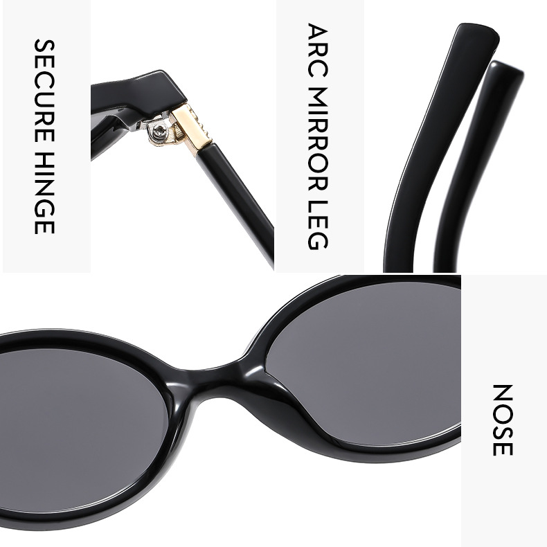 45g Weight Full Frame Glasses Structure Sunglasses, Glasses Classification PC, UV400 Protection Lens Material Oval Frame Glasses Style Casual, Travel, Beach Occasion Oval Pattern Women's Gender Vacation, Streetwear Style Vacation Streetwear Oval PC UV400 Protection Oval Frame Full Frame Women's Sunglasses 6
