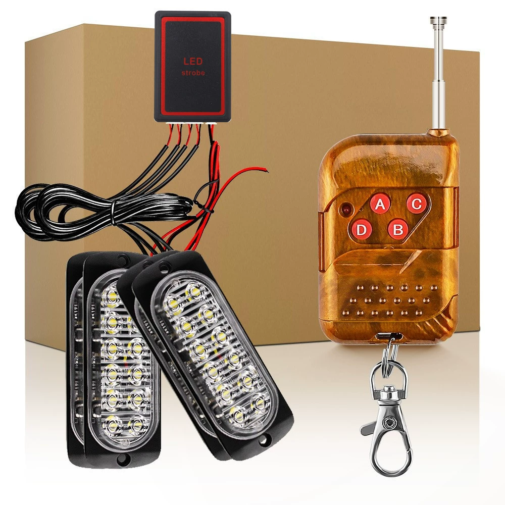 Средняя сетевая вспышка один перетащите 4 пикап боковой свет Беспроводное управление 16 режимов боковой свет 12LED вспышка