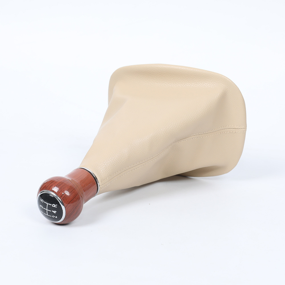 Adecuado para Volkswagen Passat B5 coche beige cubierta de polvo grano de madera Cambio de engranaje traje de balonmano palanca de engranaje cabeza image 5