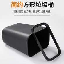 酒店宾馆房间客房塑料8L15L小垃圾桶阻燃桶厨房方形加厚垃圾筒