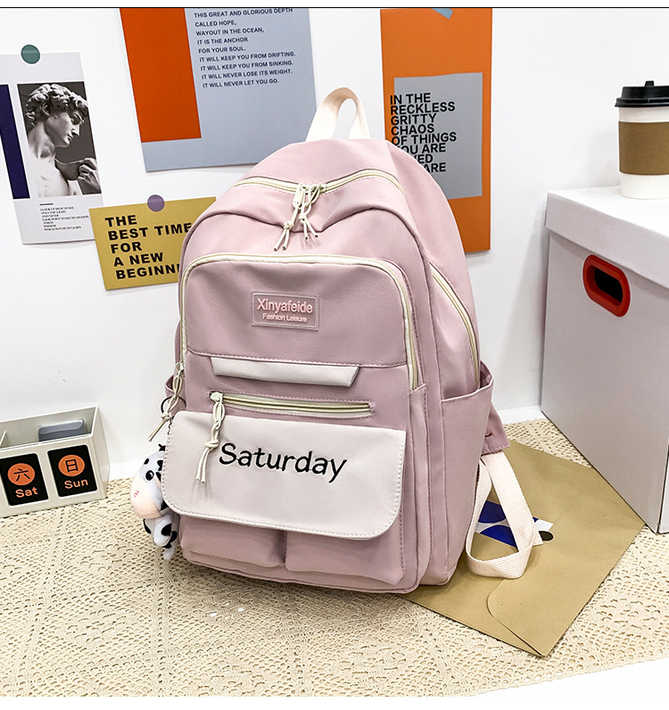 Schoolbag Female Korean High School Student Multi-layer Large-capacity Backpack Grade Five, Grade Six Junior High School Student Versatile Ins Backpack display picture 10