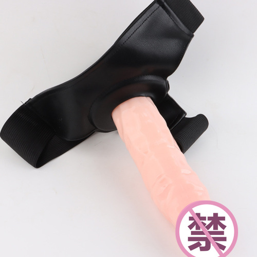 Masturbation wearable leather pants wearable penis male and female shared appliances adult sex toys wholesale