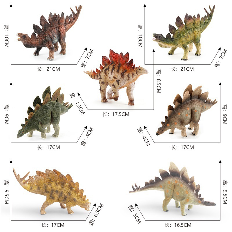 Transfronterizo de la venta caliente de los niños del Jurásico modelo de dinosaurio sólido uñas belleza dragón raza Chalong ciruela dragón dinosaurio adornos