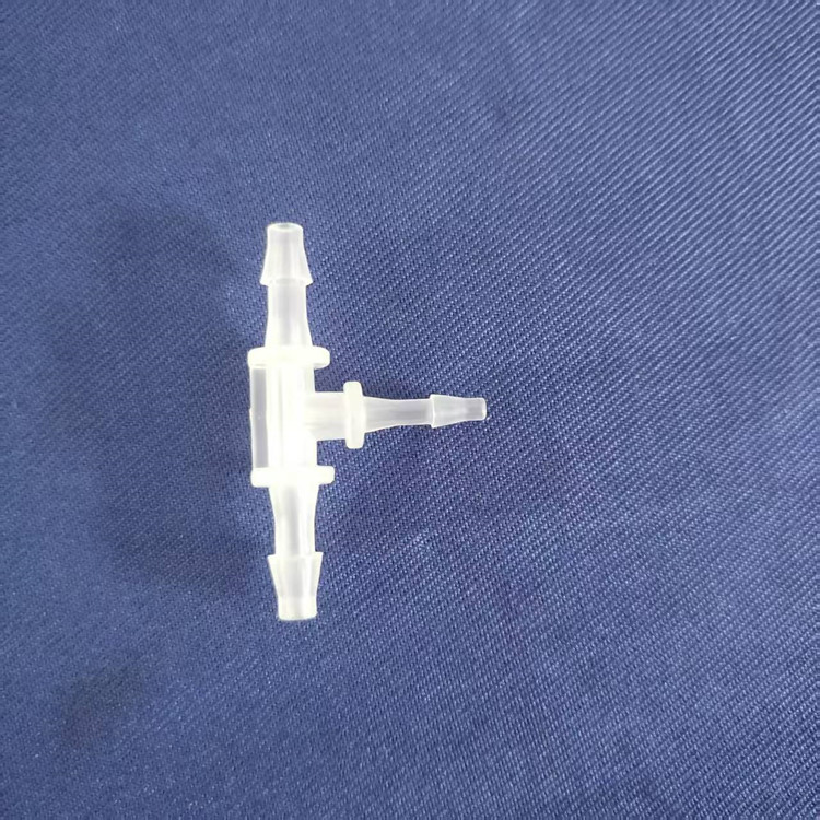 厂家批发食品级透明聚丙PPT4转3mm气油水族塑料软管变径三通接头