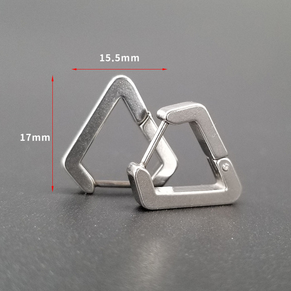 geometric fashionable universal earrings stainless steel for men and…