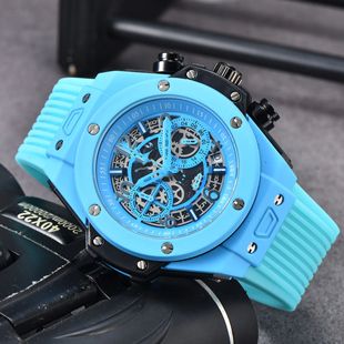 Foreign Trade Popular Manufacturer Direct Sales Wholesale Aliexpress Wish Men's Hengjiajia 6-Pin Multi-Function Chronograph Watch