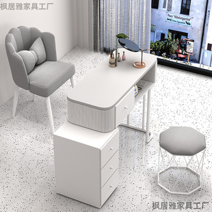 Cream-Style Manicure Table and Chair Set, Multi-Style Japanese Manicure Table, Economical Single and Double Is Popular Default Item, Solid Wood