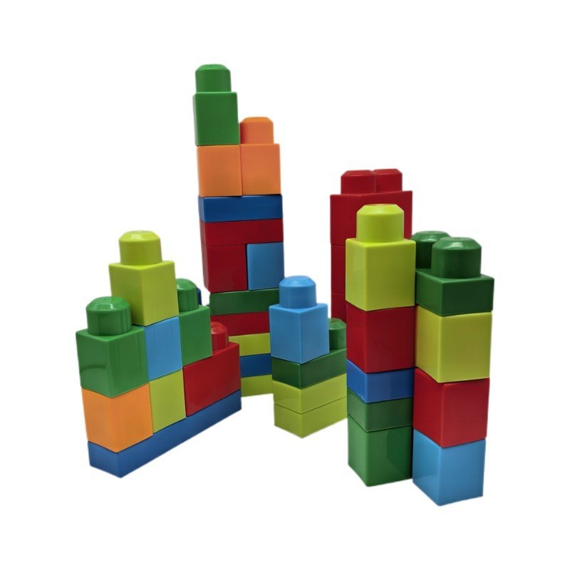 Large Particle Building Blocks 40 Pieces Children's Building Block Toys DIY Versatile Assembly Large Particle Building Block Toys Bagged
