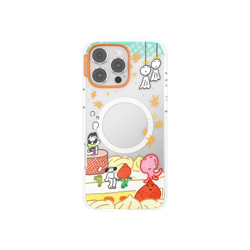 Magsafe Magnetic Puppy Cartoon Case Suitable for Iphone16Pro Shell Apple 15Promax Bubble Style Same Style 14