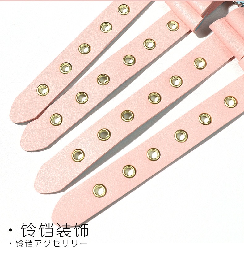 SM Faux Leather Bondage Kit with Hand and Foot Cuffs and Mouth Ball — detail image 15