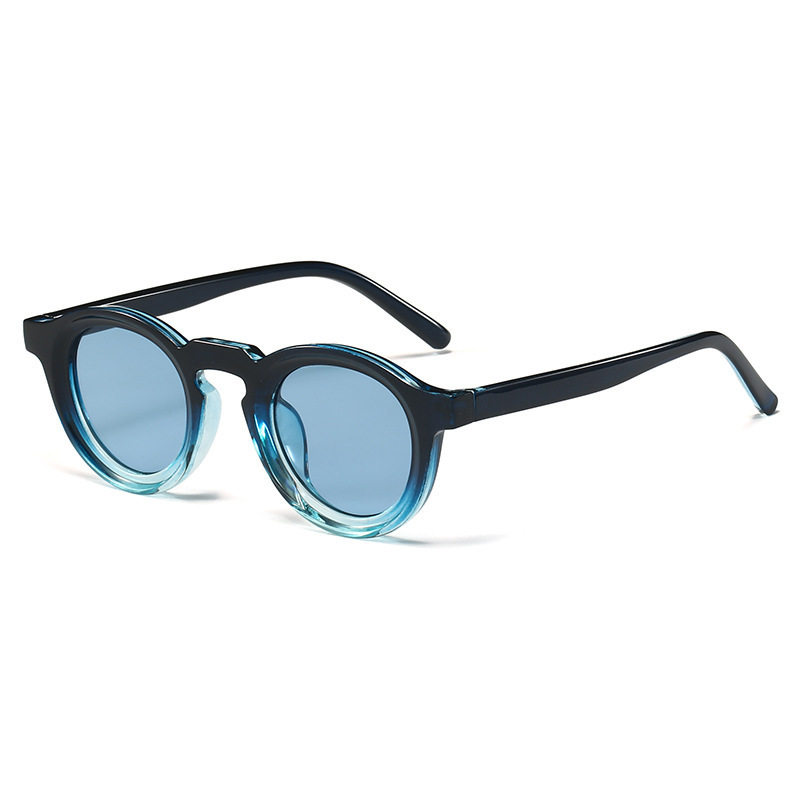 Y2010 New Style Seaside Sunglasses for Women, Fashionable and High-End, Round Frame, Japanese Retro, Anti-Uv, European and American Sunglasses