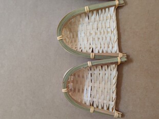 Chaozhou-Shantou Bamboo Woven Dustpan, Small Open-Top Dustpan, Woven Handicraft, Mini Version, Wall-Mounted, Portable Decoration, Purely Handmade