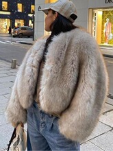 J 17118 Short Fox Fur Jacket �̿����ë���� �羳�W��
