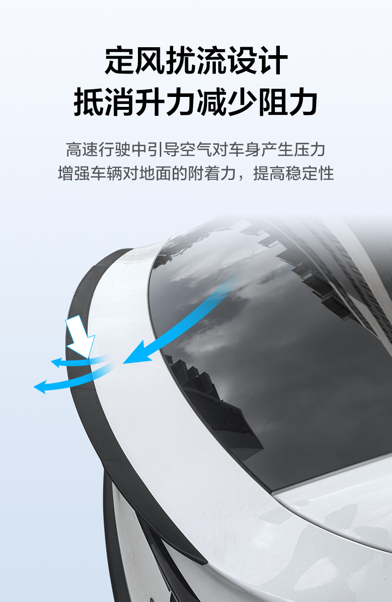 Suitable for Tesla's New Version of Model Y Segmented Rear Wing Tesla Car Spoiler Modification Accessories Wholesale