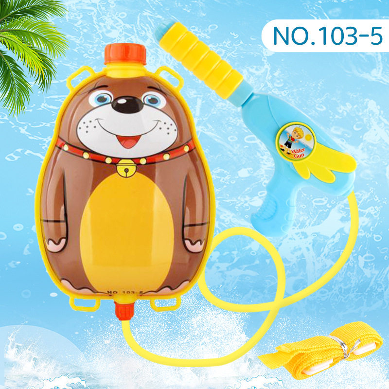 Juguetes de agua de playa para niños mochila de dibujos animados pistola de agua para niños y niñas rociador de agua de verano pistola de agua extraíble de gran capacidad