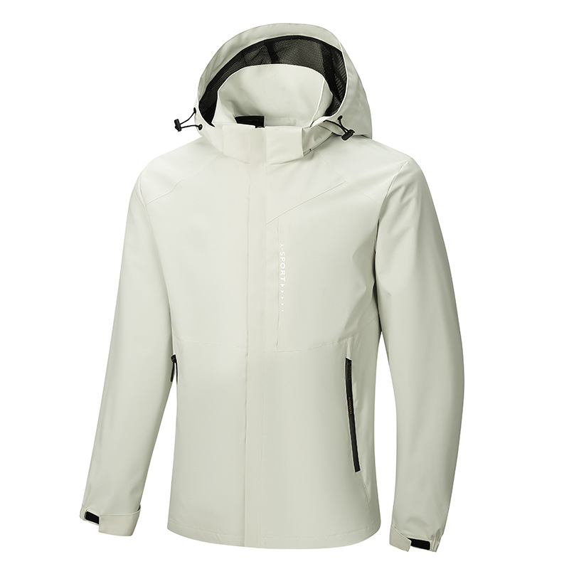 Spring and Autumn Thin Jacket Men's Single Layer Thickened Large Size Windproof Jacket Women's Waterproof Breathable Outdoor Mountaineering Jacket Men's