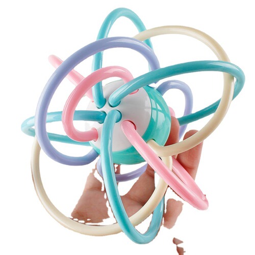 Baby toy hand rattle teether can be boiled for early childhood education newborn 0-6-12 months baby boy and girl