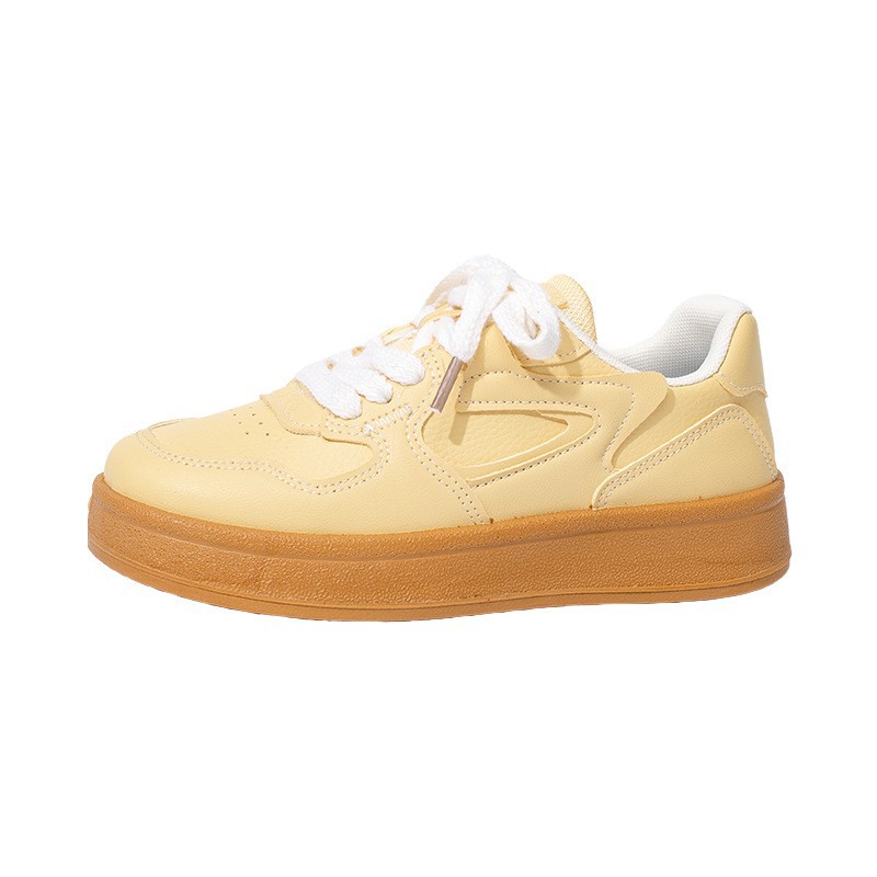 Baja fuerza de retroalimentación de color sólido zapatos casuales de invierno minimalistas de viento con cordón de algodón de estilo universitario zapatos de skate cálidos