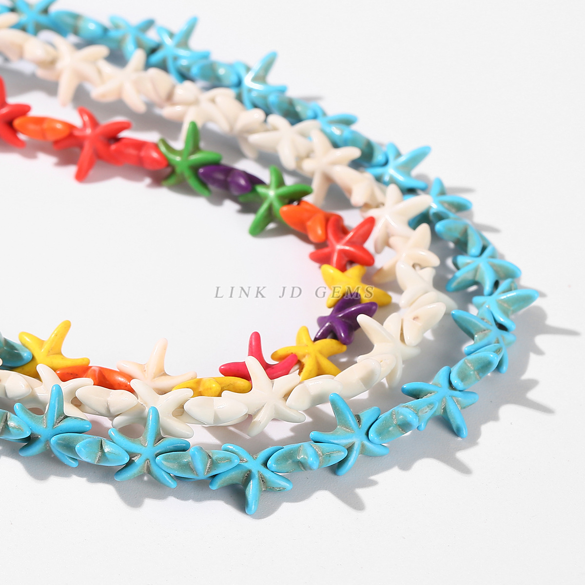 brazing beads sapphire blue white turquoise small starfish bead accessories diy handmade jewelry accessories beaded factory wholesale