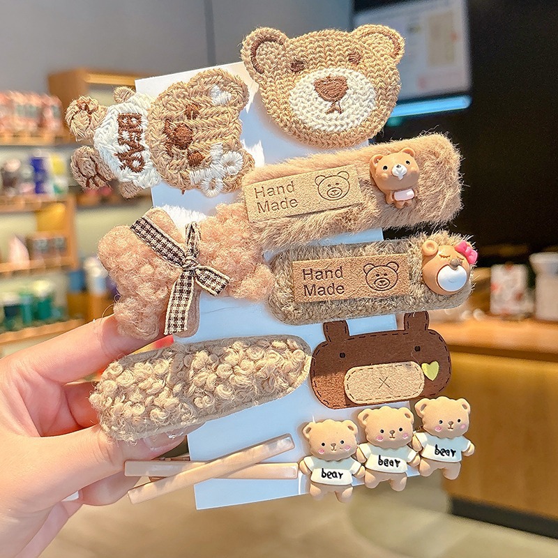 Horquilla para niños de otoño e invierno, sensación de alta calidad, no daña el cabello, pequeña fragancia, horquilla de felpa para niña, tocado, lindo clip lateral